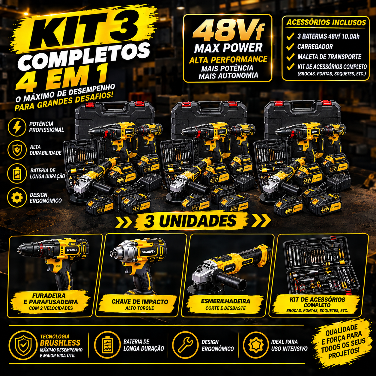 Kit 3 unidades